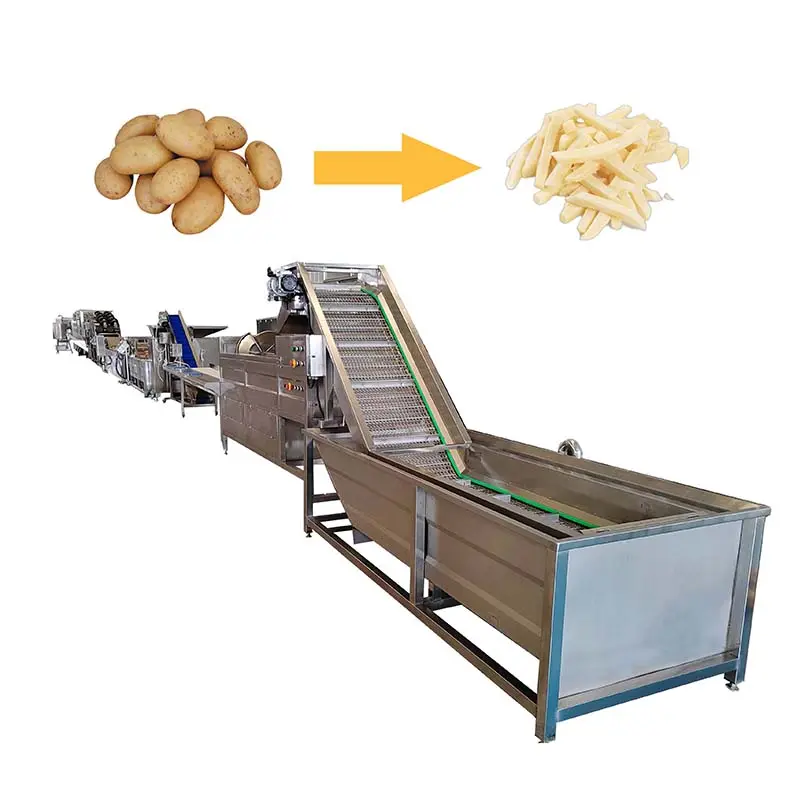 خط إنتاج البطاطس المقلية المجمدة من KLS، ماكينة إعداد البطاطس المقلية، ماكينة معالجة عصي البطاطس