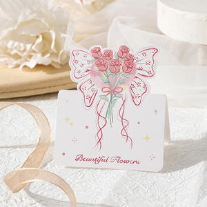 GFフレッシュシンプルブーケグリーティングカード女性の日母の日ユニバーサルカードバレンタインデーギフトインスタイル熱転送 - Product Image 6