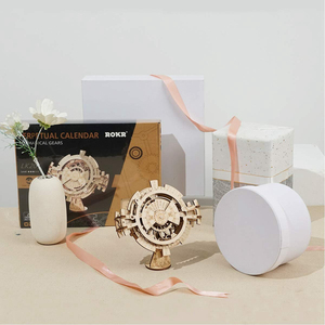 <span class=keywords><strong>Calendrier</strong></span> perpétuel 3D <span class=keywords><strong>en</strong></span> <span class=keywords><strong>bois</strong></span> à monter soi-même Robotime Rokr LK201 certifié CPC, jouets éducatifs - Product Image 4