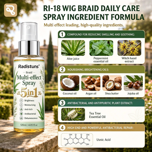 Spray capillaire apaisant pour tresses et perruques, enrichi en huile d'arbre à thé, d'aloe vera et de jojoba, pour tresses africaines, cheveux au crochet, perruques Lace Front et synthétiques - Product Image 3
