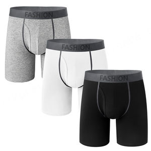Venta al por mayor de calzoncillos masculinos sólidos con logotipo personalizado Organic 95 Cotton 5 Spandex Boxer para ropa interior de marca privada Calzoncillos bóxer para hombres - Product Image 5