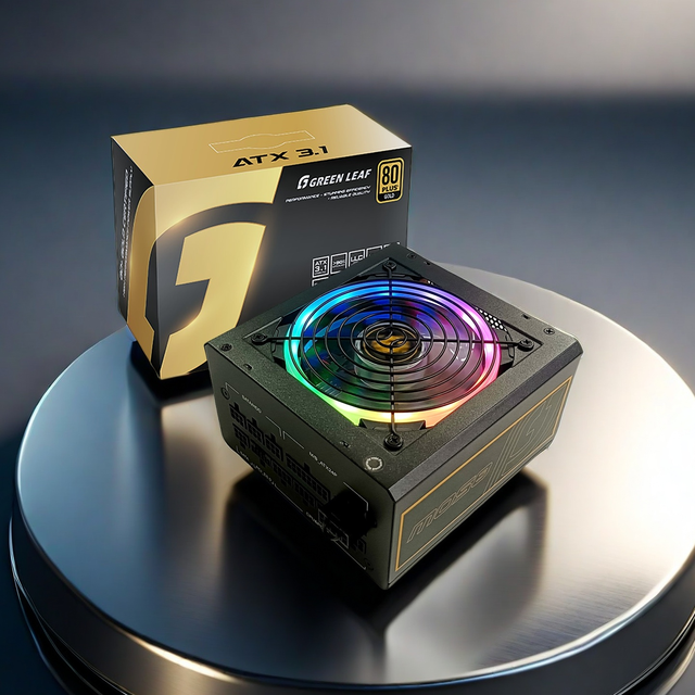 GREENLEAF Black ATX3.1 PCIe 5.1 Fully Modular 80+ Gold RGB 1200W 24pin 100% New 110-240V Gaming Server Desktop Power Supply
