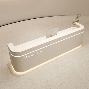 Moderno semplice banco di accoglienza in legno per <span class=keywords><strong>Studio</strong></span> di bellezza salone di bellezza <span class=keywords><strong>Studio</strong></span> post-partum <span class=keywords><strong>Care</strong></span> Center Dance Class Company Front - Product Image 3