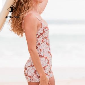 Design Luxury Printed Suspender <b>Jumpsuit</b> Custom Made 80% Nylon + 20% Spandex Hawaiian <b>Jumpsuit</b> - Product Image 3