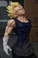Statue de buste de Majin Vegeta en résine et fibre de verre, taille réelle 1:1, Dragon Ball Z, figurine d'anime, objet de collection, décoration