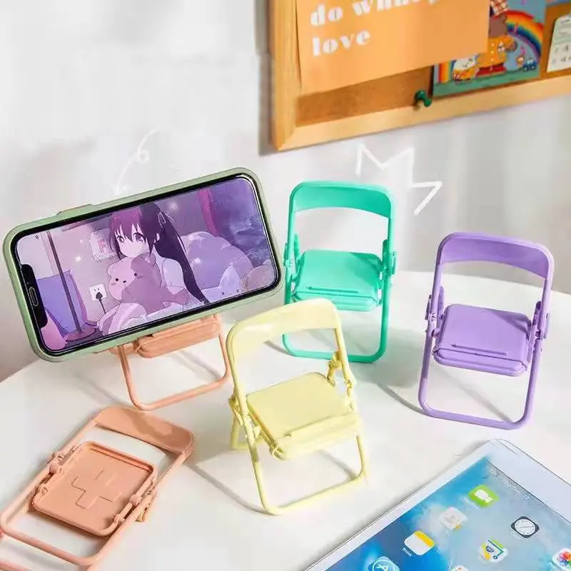 2022 New Cute Color Chair Adjustable Phone Holder Chair Phone Holder