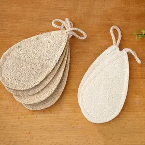 Commercio all'ingrosso personalizzato naturale biodegradabile doccia bagno Luffa corpo Luffa Scrubber spugna cucina Luffa Pad piatto spugna