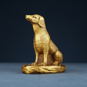 Figurine de chien du zodiaque en laiton, petite décoration en métal pour la maison et le bureau, cadeau de style chinois - Product Image 2