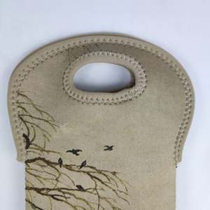 Sac à vin portable en néoprène de 750ml étanche à double isolation avec impression par sublimation de logo personnalisé - Product Image 6