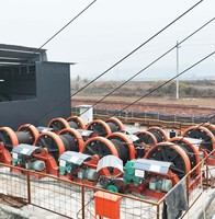 Treuil de submersion à câble de 1500 m pour la suspension de coffrages de scène, pompes et conduites d'air dans l'exploitation minière de minerai de zinc, moteur 380 V