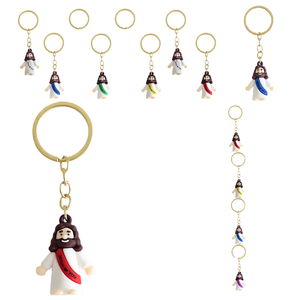 Jincan 2026 – Porte-clés mousqueton multifonctionnel 3D en PVC, écologique, non toxique et durable, avec impression typographique, motif Jésus de dessin animé – Vente en gros - Product Image 4