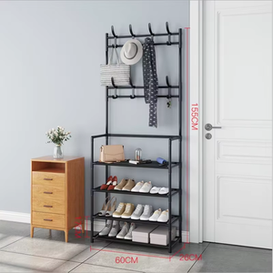 Superventas al por mayor: Perchero metálico multifuncional de fácil montaje para zapatos y sombreros, ideal para entrada, pasillo y dormitorio. - Product Image 6