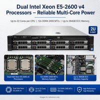 Server Rak Mount Dell PowerEdge R530 2U Grosir, 2 Soket Prosesor Intel Xeon, Tersedia 3 Unit