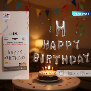 Globos de Cumpleaños Party Gok, Juego de Letras Metálicas de Mylar de 40 cm para Decoración de Fiestas de Cumpleaños - Product Image 2