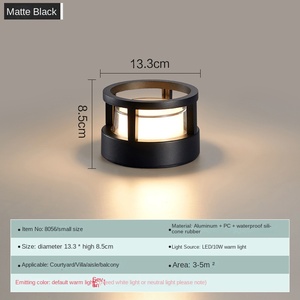 ไฟเสาสวนพลังงานแสงอาทิตย์ LED E27อลูมิเนียมกันน้ำ IP65กลางแจ้งพร้อมรีโมทคอนโทรลสำหรับตกแต่งภูมิทัศน์ - Product Image 3