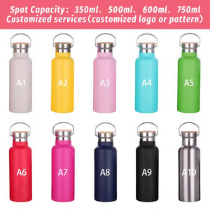 Logotipo personalizado 350ml/500ml/750ml/<span class=keywords><strong>1000ml</strong></span>/mL Gimnasio al aire libre Frasco de vacío de acero inoxidable Aislado Doble pared Termo Plástico Vasos - Product Image 4
