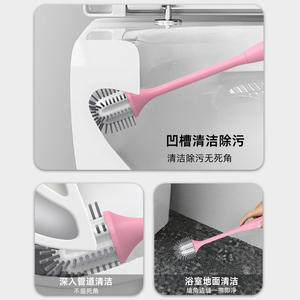 Brosse de toilette électrique intelligente, rechargeable, sans fil, outil de nettoyage multifonctionnel pour salle de bain, usage domestique, noir, blanc, rose, bleu - Product Image 3