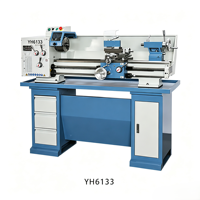 Tour à métaux manuel de précision YH6133 avec tête à engrenages, pour usage industriel, bricolage et formation, mini-tour d'établi