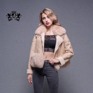 新系列双面保暖羊皮皮革女式定制俄罗斯冬季夹克