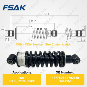 Amortisseurs à ressort pneumatique pour camions lourds DAF CB0224, 20663, 1936404, 1850676, 174392, 565028, 053008 - Product Image 4