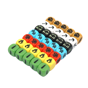 Tùy chỉnh 16mm 19mm góc tròn đầy màu sắc Acrylic Tabletop trò chơi xúc xắc thiết lập màu xanh lá cây màu vàng Board RPG & Tabletop trò chơi xúc xắc - Product Image 3