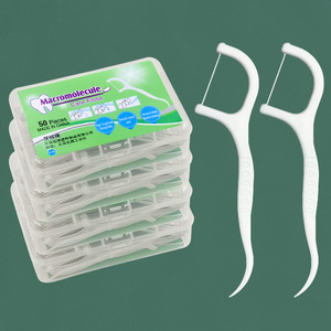 Macromolecule Care Floss 50 Pieces Boxed Plastic Dental Floss Picks For Home Hotel Use - Product Image 1