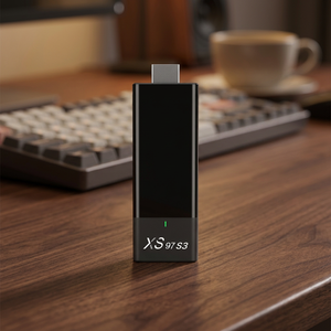 Prix de gros XS97 S3 BT Portable Android TV Stick 4K Media Dongle OEM Logo et emballage personnalisés pour les distributeurs mondiaux - Product Image 1
