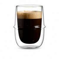 Tasse à double paroi en verre borosilicate de haute qualité de 250 ml et 350 ml avec poignée, tasse à café en verre, mug à café en verre, logo personnalisable