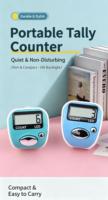 Compteur numérique électronique intelligent de haute qualité avec lumière LED, compteur de doigts Tasbih, outil manuel