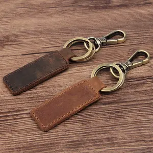 Handmade Xe móc chìa khóa cổ điển Keychain Món quà sáng tạo chính hãng Da Keychain với vòng chìa khóa