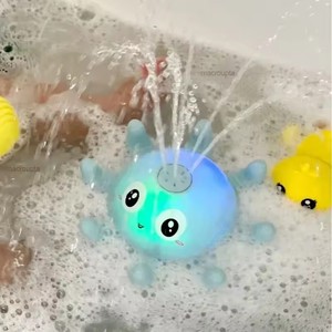Bola de baño de ballena eléctrica para niños, luz LED, música, juguetes de baño de plástico para bebés <span class=keywords><strong>con</strong></span> ducha de agua pulverizada, <span class=keywords><strong>bañera</strong></span> de juguete para bañarse - Product Image 1
