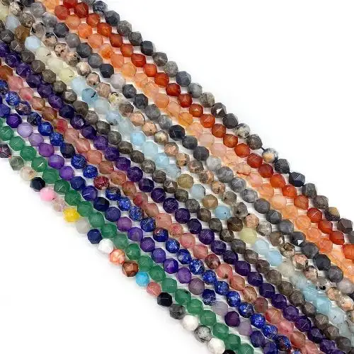 Mixed faceted gemstone beads natural stone beads for jewelry making bulk 1592865