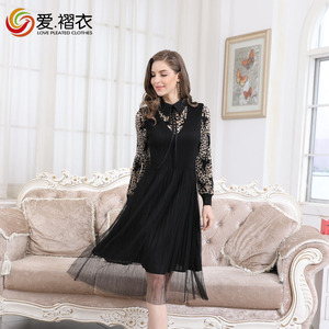 Nueva Casual <span class=keywords><strong>de</strong></span> las mujeres leopardo imprimir primavera <span class=keywords><strong>manga</strong></span> larga cuello <span class=keywords><strong>vestido</strong></span> <span class=keywords><strong>de</strong></span> Camisa larga - Product Image 3