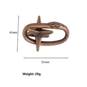 Permainan puzzle cast logam klasik 6 in 1, permainan edukasi otak Interlock puzzle permainan IQ untuk dewasa dan anak-anak - Product Image 5