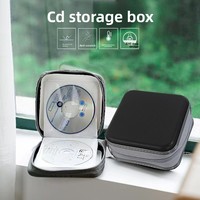Boîte à CD carrée en plastique modèle 2040+ épaissie, étanche, pliable, multifonctionnelle, portable, anti-poussière pour voiture, capacité 40 disques