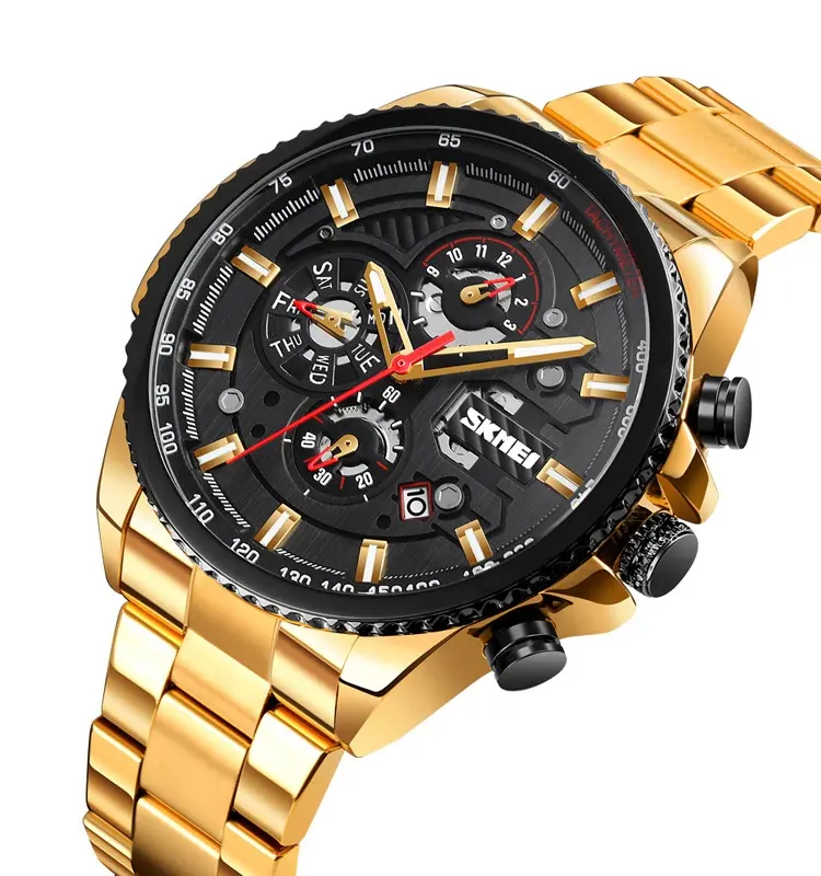 Skmei M023-reloj mecánico para hombre, automático, de lujo, dorado, OEM