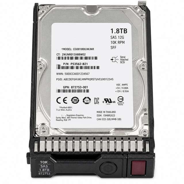 Server Hard Disk Drive P53562-B21 1.8TB SAS 12G Mission Critical 10K SFF BC 512e Multi Vendor HDD