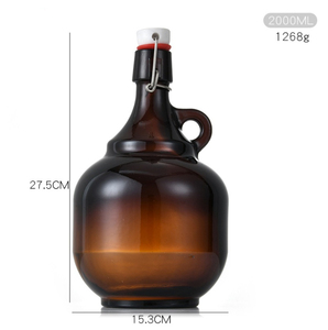 Gốm đu hàng đầu 64oz/2L growler chai thủy tinh cho bia craftbrew đồ uống container - Product Image 6