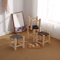 Tabouret en rotin tissé à la main, chaise d'extérieur de Style chinois, en bois massif, de haute qualité, bon marché, collection