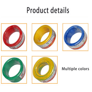 National Standard BVR Single-Core Multi-Strand Soft <strong>Copper</strong> <strong>Wire</strong> 1.5-16 Square PVC Household Fire Retardant <strong>Wire</strong> Various Sizes - Product Image 2