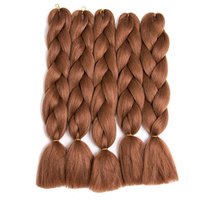 Cheveux à tresser synthétiques 24 pouces, résistants à la chaleur, 100g, pour tresses africaines style Dirty Braid et grandes queues de cheval colorées, application facile sans colle