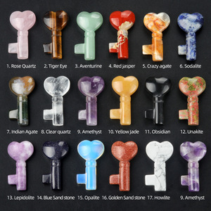 Clé d'amour sculptée en agate naturelle, pierre précieuse, pour voitures, pierre de guérison, décoration artisanale – Meilleures ventes - Product Image 2