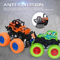 Véhicules Jouets à Friction Monster Truck Rotation à 360 Degrés Tout-Terrain Voiture de Cascade 4x4 Voiture Inertielle Jouets pour Garçons