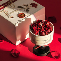 AIKUN Bougie en céramique personnalisée de luxe avec étiquette privée, décoration d'intérieur, pot en céramique réutilisable, bougie parfumée pour cadeau de la Saint-Valentin