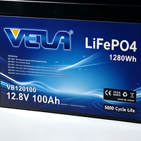 VELA VB120100 12.8V 100Ah LiFePO4 Baterai Lithium Ion Siklus Dalam untuk Penyimpanan Energi Surya Bersertifikasi CE 5000 Siklus