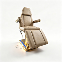 Fauteuil de massage facial électrique de luxe en PU avec panneau de commande LED et repose-jambes pour salon de beauté et spa
