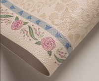 Napperon bohème imprimé floral Rectangle Design napperons à manger en simili cuir PVC pour doublure décoration de table