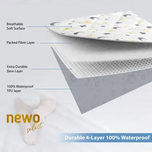 Custom bambino impermeabile <span class=keywords><strong>protezione</strong></span> materasso in misto cotone impermeabile antiscivolo vasino <span class=keywords><strong>letto</strong></span> bagnante copri materasso - Product Image 5