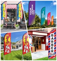 Drapeau de plage personnalisé anti-décoloration, excellent rapport qualité-prix, avec montage facile et sac de transport, idéal pour les présentations en showroom (vente en gros)