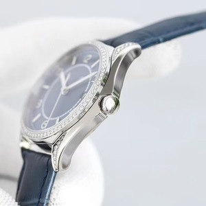 Montre-bracelet unisexe haut de gamme de créateur, boîtier argenté, verre saphir, cadran bleu, mouvement automatique, réserve de marche, date, lumineuse, 2026 - Product Image 4